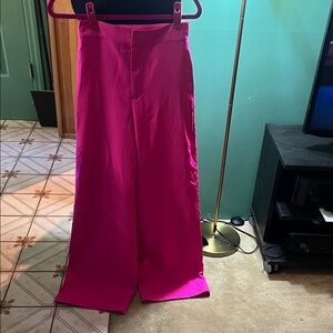 Vibrant Pink Wide-Leg Pants